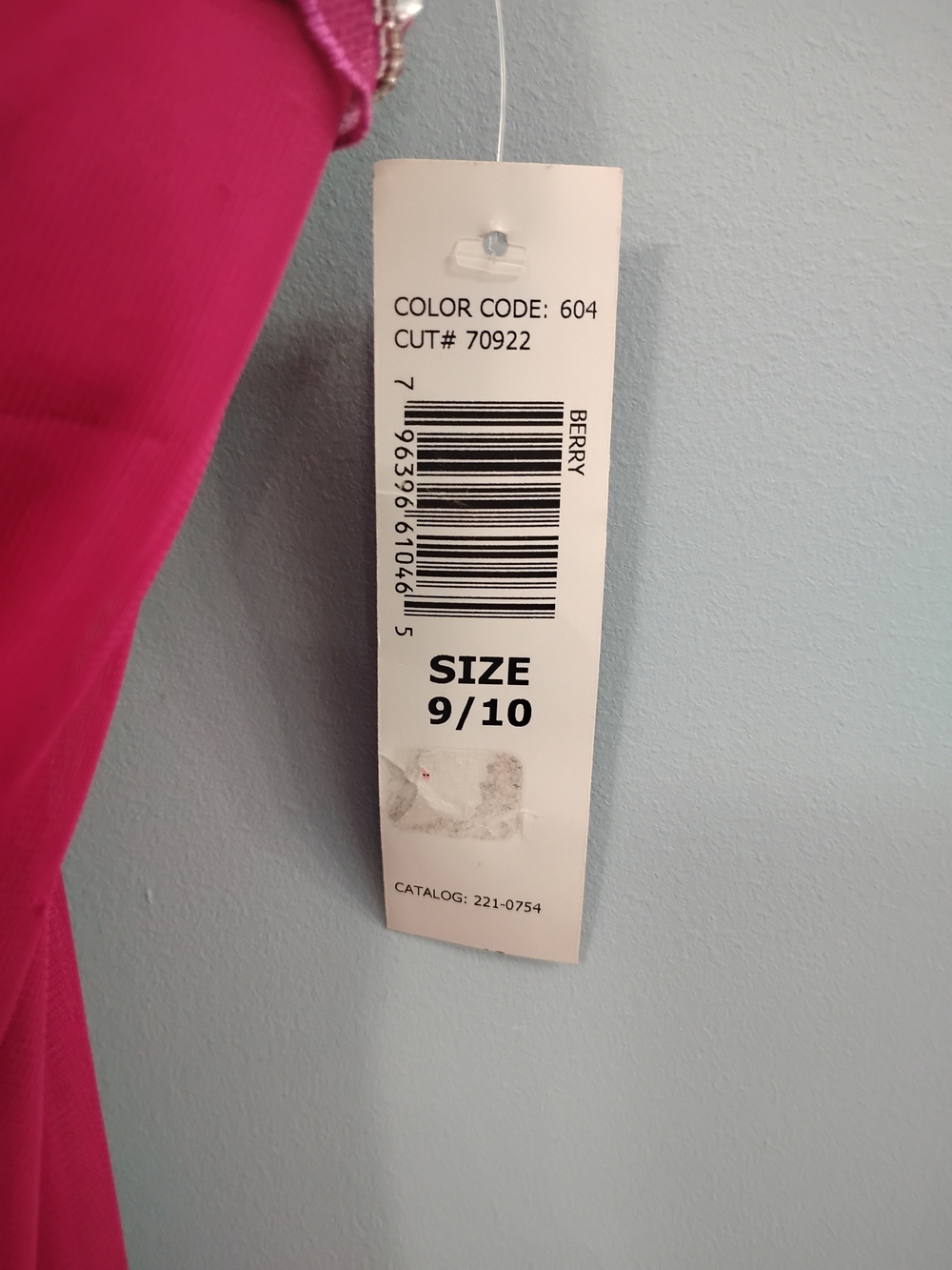 NWT Reign On Dark Pink Beaded Spaghetti-Strap Prom Dress Size 9/10 - Picture 3 of 7